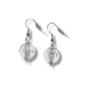 3 FOR $20 HANDCRAFTED Faux Crystal Clear Dangle Earrings